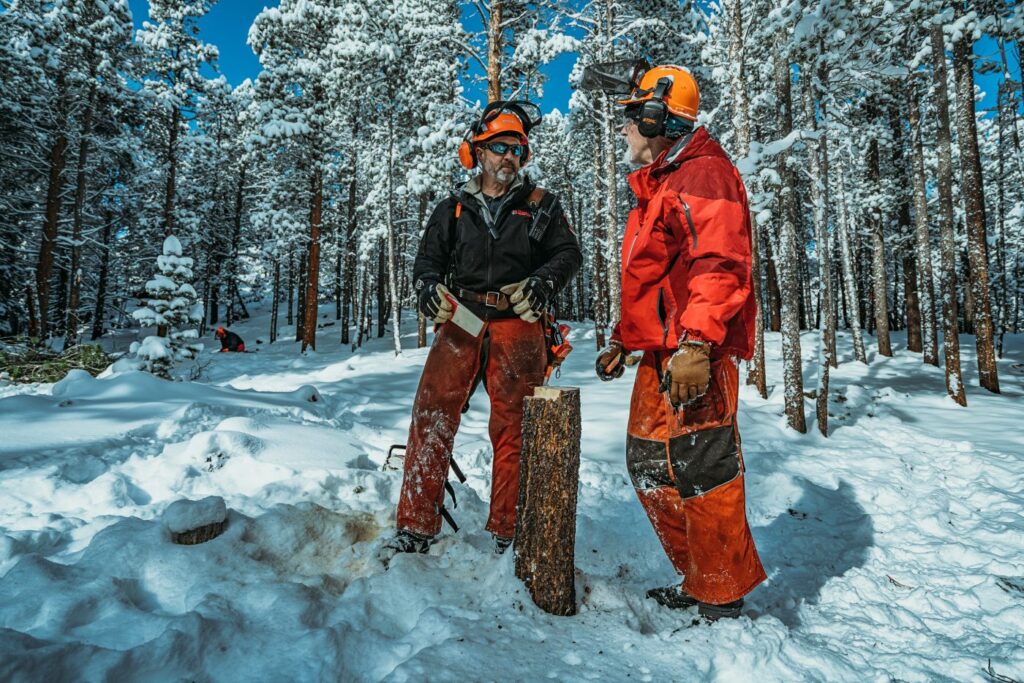 men in woods