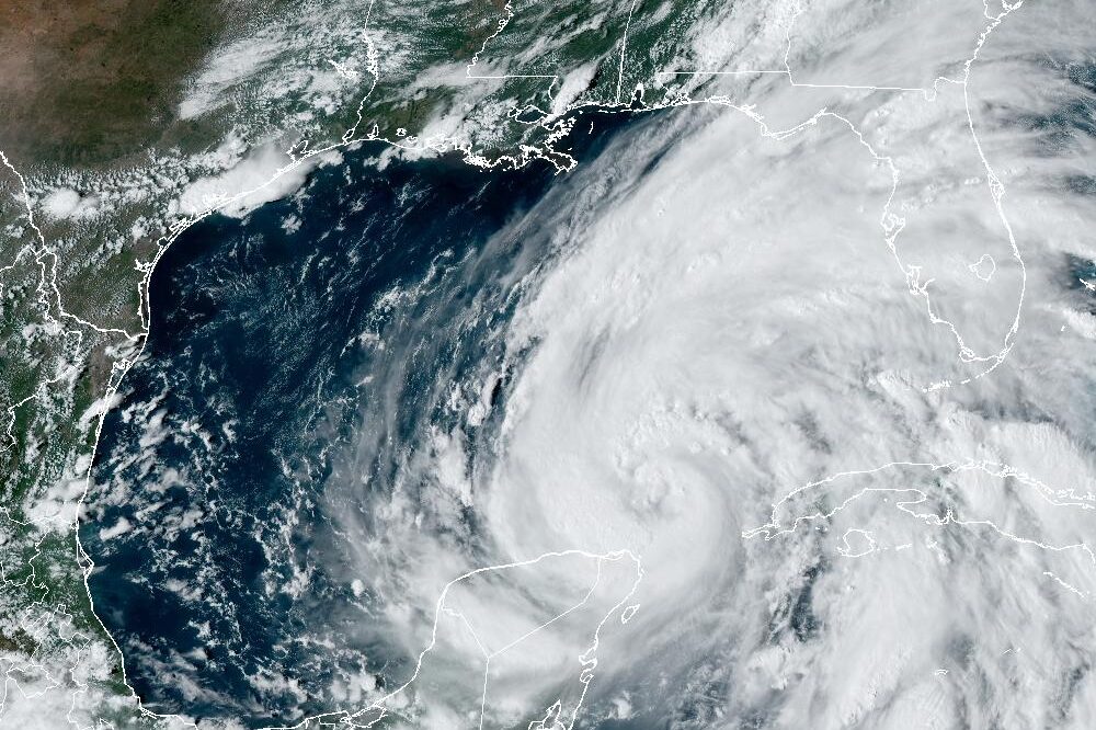 satellite image of Hurricane Helene on 9.25.24