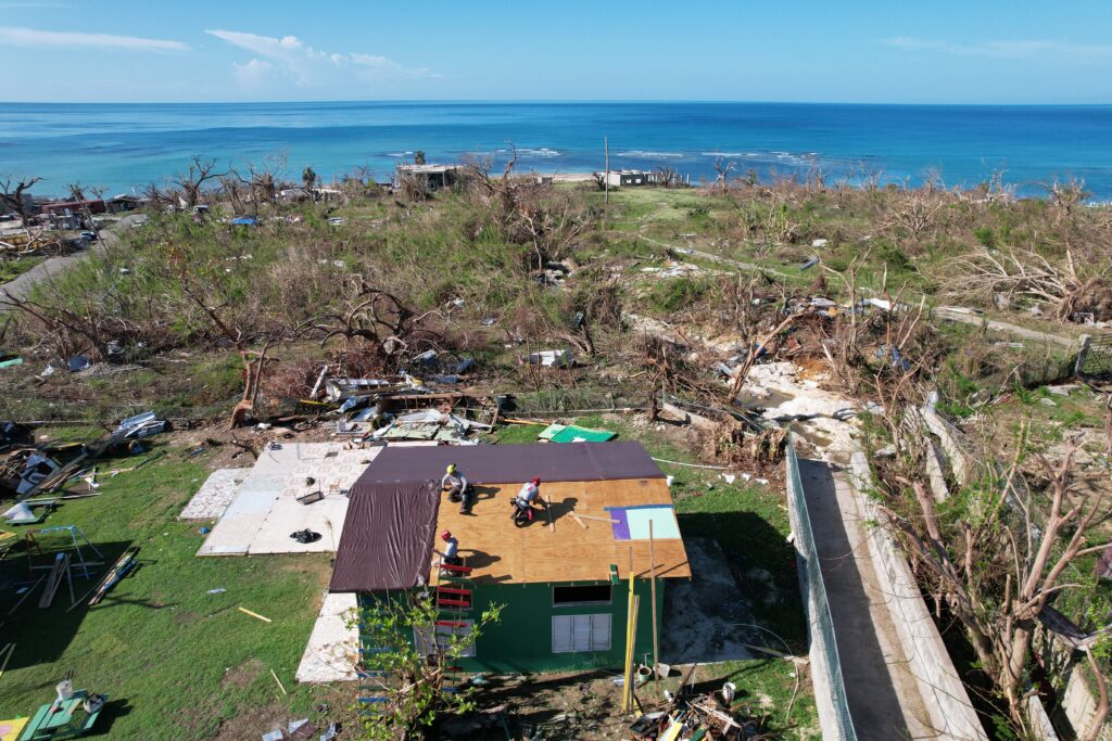 Hurricane Melissa relief work in Beeston Spring